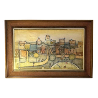 Swedish Artist, Post Impressionist Composition, 1960, Oil on Canvas, Framed For Sale