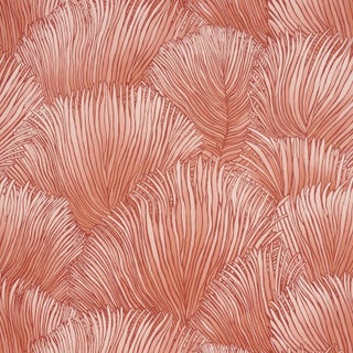SAMPLE - Schumacher Fondale Wallpaper In Pink For Sale