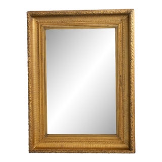 19th Century France Empire Gold Wood Mirror For Sale