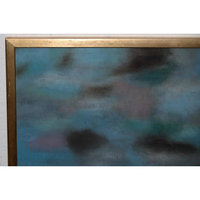 Surreal Landscape w/ Figures by Rachid Kamoun c.1959 Style of Gertrude Abercorombie Fine oil on masonite signed "Rachid"...