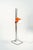 Mid-Century Modern Scandinavian Modern Space Age Orange Floor Lamp with Chrome Pole and Geometric Base by Börje Claes for Ikea, 1970s For Sale - Image 3 of 5