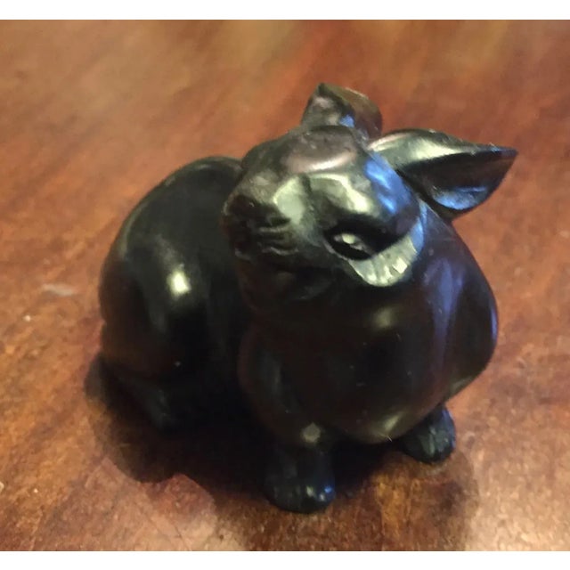 Chinese 19th Century Chinese Hard Stone Carving of a Rabbit or Hare For Sale - Image 3 of 9