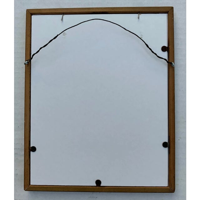 Mid-Century Miniature Watercolor Portrait in Giltwood Art Deco Frame For Sale - Image 4 of 6