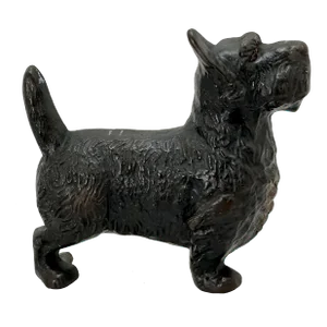 Hard 2 Find Vintage 1930s "Wedge" Type Cast Iron Standing Scottish Terrier - Scottie Dog Doorstop by Spencer Guillford
