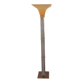 1980s Post Modern Lucite Floor Lamp For Sale