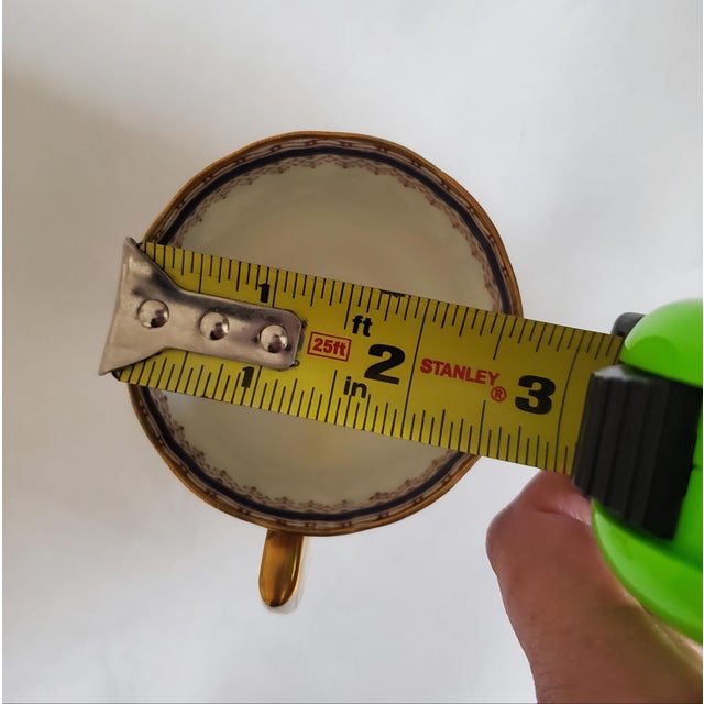 1970s Mid-Century Crown Staffordshire Ellesmere Tea Cup and Saucer- Set of 2 For Sale - Image 12 of 12