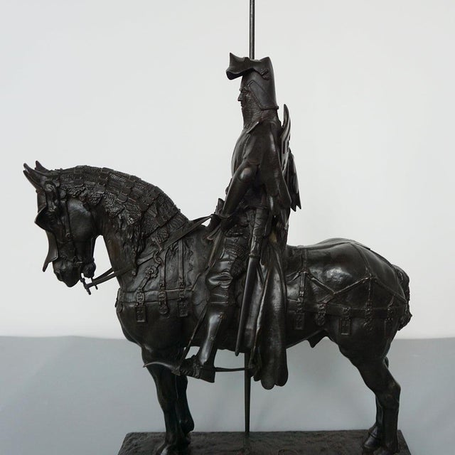 Emmanuel Fremiet, Louis d'Orléans, Original Bronze Sculpture, 1890s-1910s For Sale - Image 3 of 12