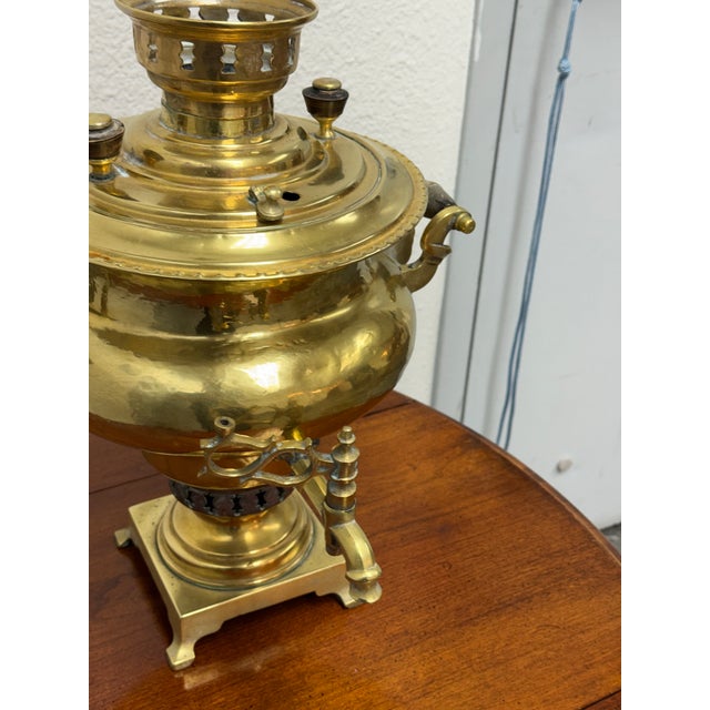 Russian Brass Samovar, Antique For Sale - Image 9 of 12