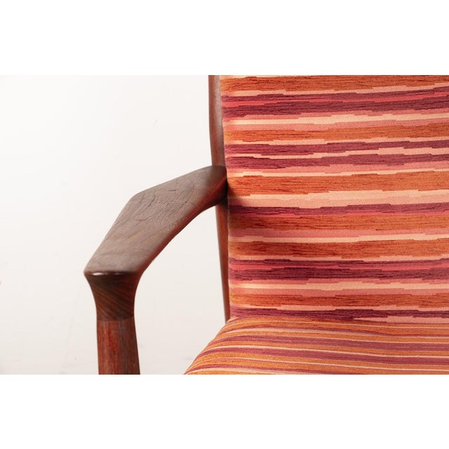 1960s Danish Model GM5 Armchairs in Teak and Fabric by Svend Aage Eriksen for Glostrup, 1960s, Set of 2 For Sale - Image 5 of 18