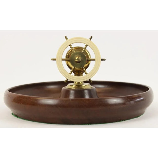 English 1950s English Traditional Bakelite Ship's Wheel 'Nutcracker' Vise on Birdseye Maple Bowl For Sale - Image 3 of 4