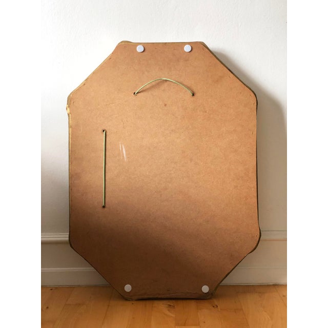Vintage Octagonal Giltwood Bevelled Mirror With Rose Accents For Sale - Image 9 of 9