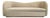 West Elm Kaufman 3-Seat Modern Beige Curved Sofa For Sale