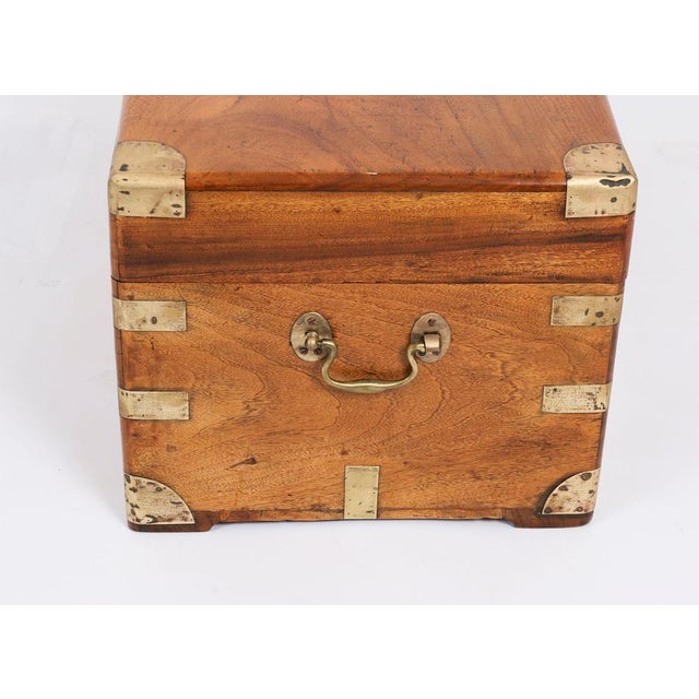 Small Antique Military Campaign Camphorwood Trunk, Early 19th Century For Sale - Image 15 of 18
