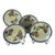 Seyei Toki Co. Japanese Export Porcelain Moriage / Barbotine-Style Raised Enamel Satsuma-Influenced Floral Decoration Circa 1920s–1930 Set of 4 Plates For Sale