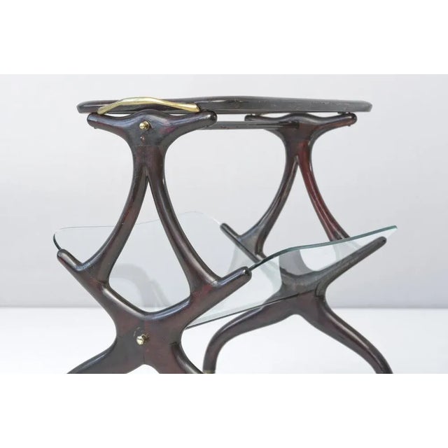 1950s Serving Cart on Castors by Cesare Lacca for Cassina, 1950s For Sale - Image 5 of 9