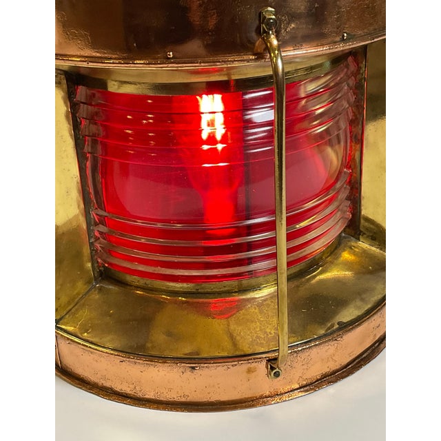 Brass Large Copper Ships Lantern For Sale - Image 8 of 12