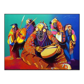 "Rhythm of the Restless" Earl Biss Hand Signed Serigraph on Paper For Sale