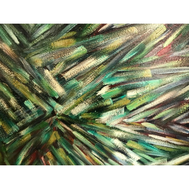 Emerald Symphony Original Abstract Oil Painting by Monique Nichols For Sale - Image 10 of 12