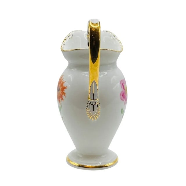 Antique Meissen Gilded Floral Porcelain 5” Creamer Blue Crossed Swords. Very good overall preowned condition. Creamer...