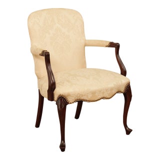 Hickory Chair Queen Anne Style Mahogany Armchair For Sale