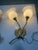 Murano Glass Zonca Sconces Set of 2 1980’s This set is composed of a single shade wall light and one with 2 lights Metal...