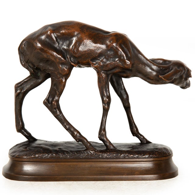 Fine American West Bronze Sculpture “Fawn” by Alexander Phimister Proctor For Sale - Image 4 of 12