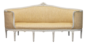 Swedish Gustavian Cabriole Sofa, 1800s