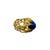 1960s Mid‑Century 18k Gold Lapis Cabochon Ring, 1960s, Size 8 For Sale - Image 5 of 6