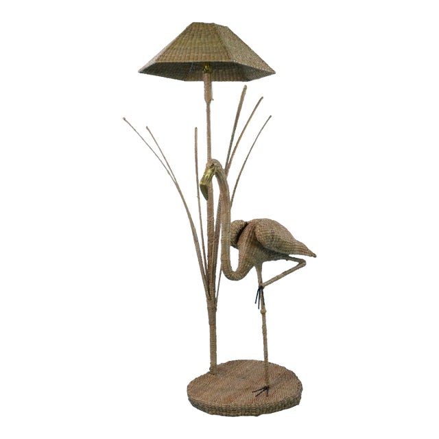 Flamingo w/Reed Floor Lamp by Mario Lopez Torres For Sale
