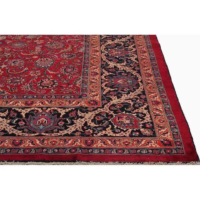 1960s Old Persian Mashad Area Rug 11’6″ X 15’9″ For Sale - Image 12 of 13
