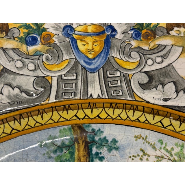 Massive Early 20th Century Italian Majolica Bacchanalian Scene Platter For Sale - Image 18 of 18