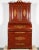 Impressive Biedermeier Continental Faux Bois Painted Pine Cylinder Secretary Bookcase For Sale - Image 12 of 12