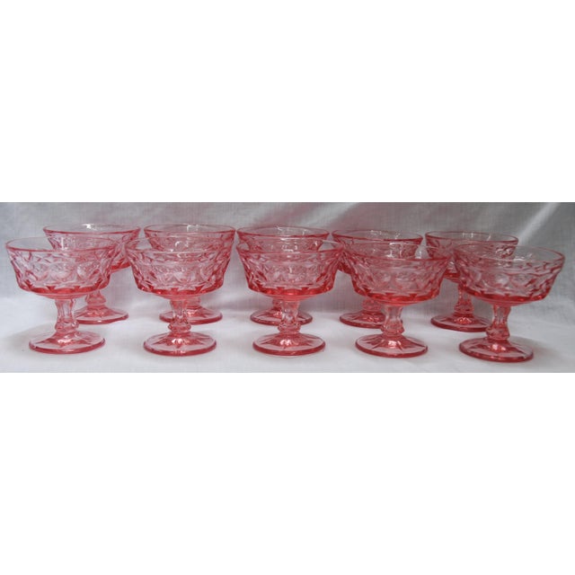 Pink Depression Glass Dessert Glasses Set of 10 Chairish