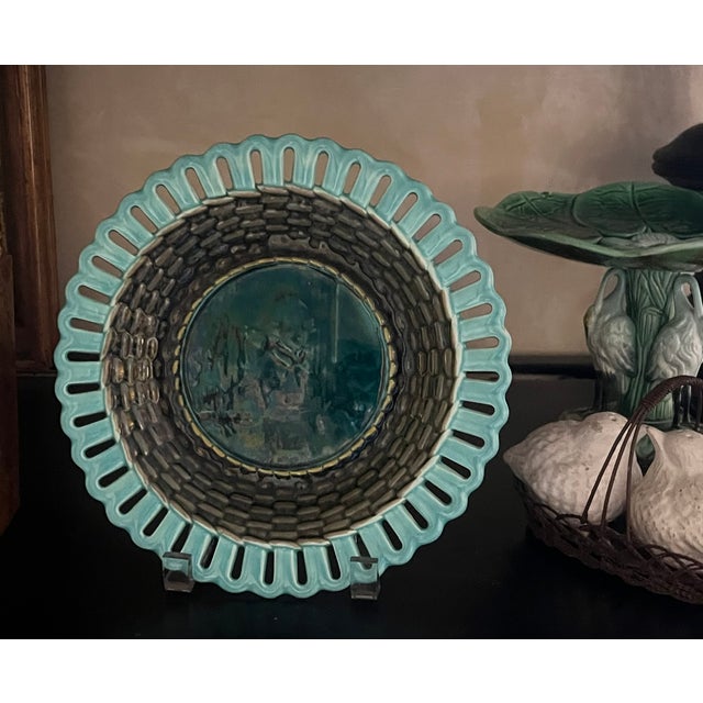 Victorian Wedgwood Reticulated Portrait Plate, C. 1878 For Sale - Image 3 of 9