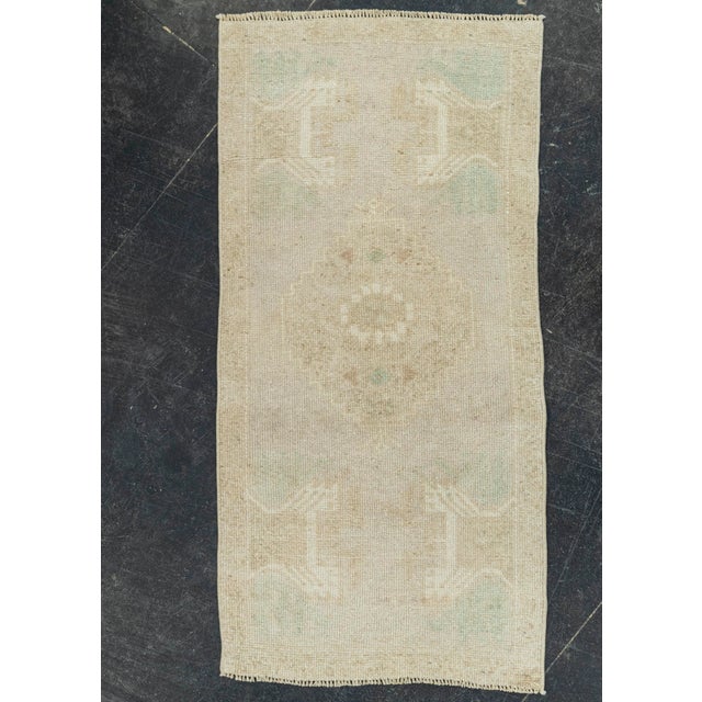 Brown Turkish Mini Rug Oriental Hand Knotted Vintage Rug 1'7" x 3'4" #21264 For Sale - Image 8 of 8
