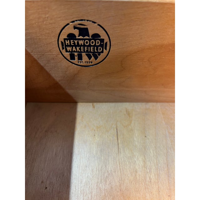 1960s Heywood Wakefield Laminate Top Student Desk W/ Chair For Sale - Image 12 of 17