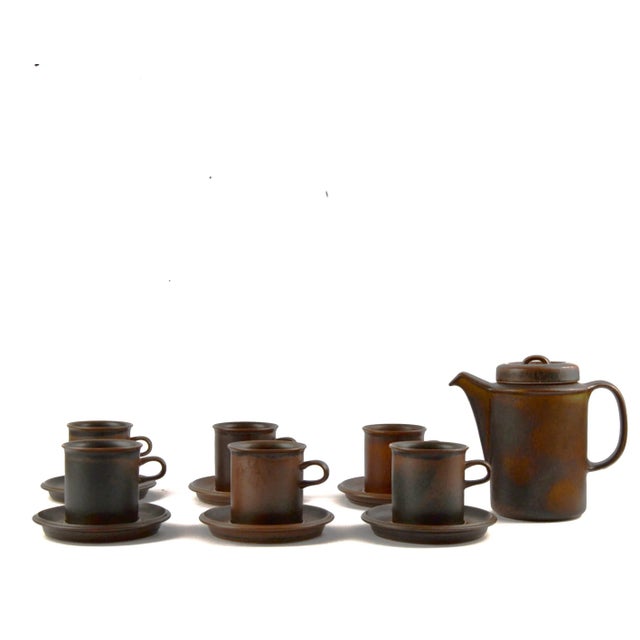 1960s Ruska Tee Set by Ulla Proce for Arabia, 1960s, Set of 13 For Sale - Image 5 of 5