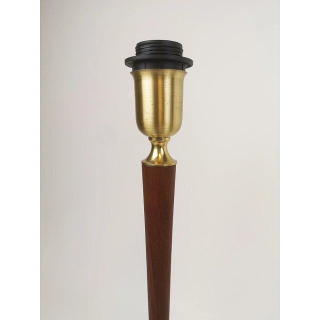 Mid-Century Swedish Teak and Brass Table Lamp from Göteborgs Armaturhandverk, 1950s For Sale - Image 9 of 13