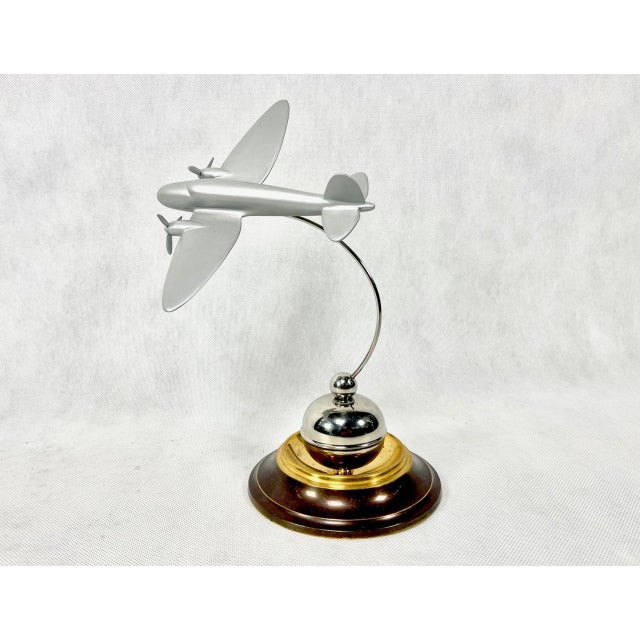 Miniature Figurine with Heinkel He-111 Plane, 1940s, in Restored conditions. Designed 1920 to 1949