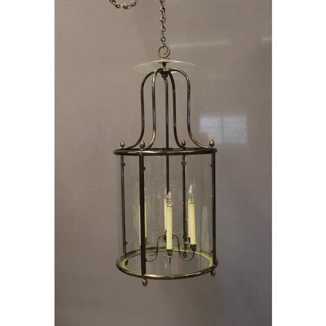20th Century Six-Light Brass Lantern, 1950s For Sale - Image 11 of 14