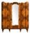 Italian Baroque Revival Walnut and Burl Walnut Wardrobe from Palazzi dell’Arte Cantù, 1940s For Sale
