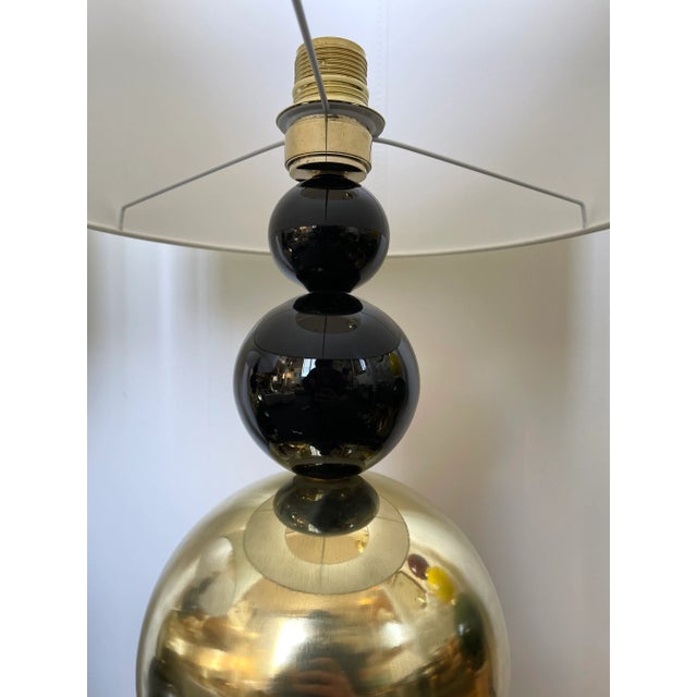Contemporary Brass Murano Glass Atomo Lamps, Italy - a Pair For Sale - Image 4 of 11