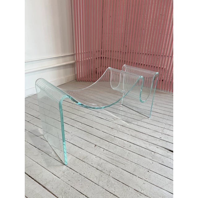 Signed 1980s Vintage Sculptural Glass Table/Bench/Pedestal by Laurel Fyfe For Sale - Image 10 of 10