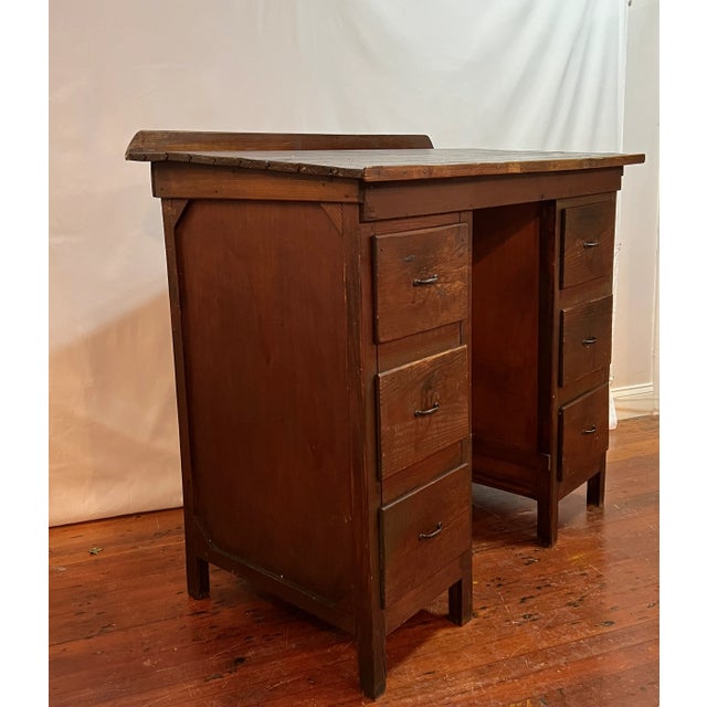 Antique Train Station Stand Up or Stool Height Railroad Desk Chairish