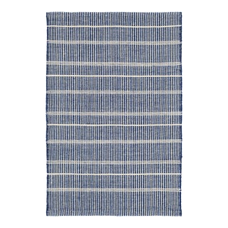 Bunny Williams for Dash & Albert Samson Navy Indoor/Outdoor Rug, 7' 6" x 9' 6" For Sale