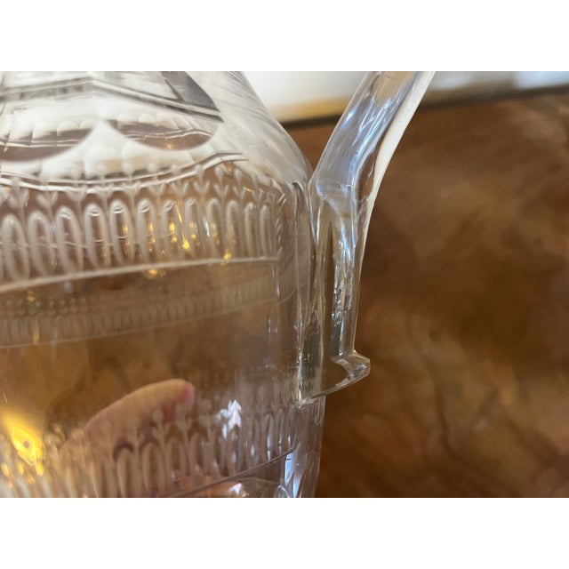 Large Antique Early 19th Century George III Anglo Irish Cut Crystal Glass Wine Ewer or Water Pitcher For Sale - Image 11 of 18