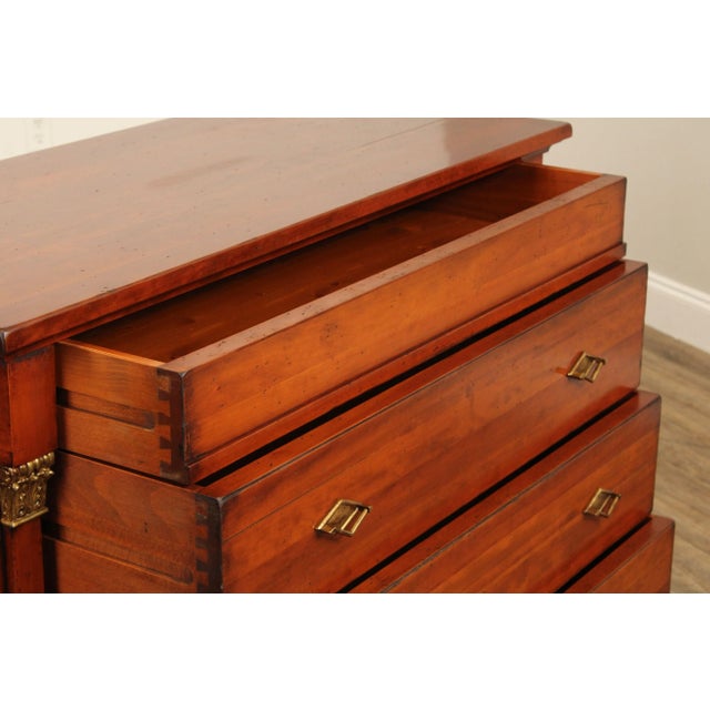 Annibale Colombo French Empire Style Cherry Chest Of Drawers For Sale - Image 4 of 12