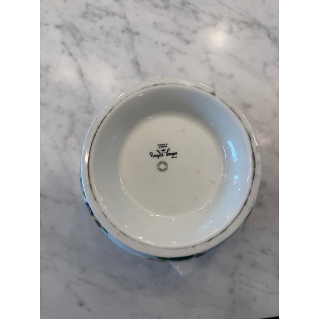 Ceramic 1970s Royale Limoges France "Paradis Bleu" Cachepot For Sale - Image 7 of 7