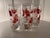 Mid 20th Century Mid 20th Century Italian Hand Painted Glasses With Pink Flowers- Set of 6 For Sale - Image 5 of 11