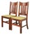 Stickley Brothers Style Antique Mission Oak Arts & Crafts Side Chairs or Dining Chairs, Pair For Sale